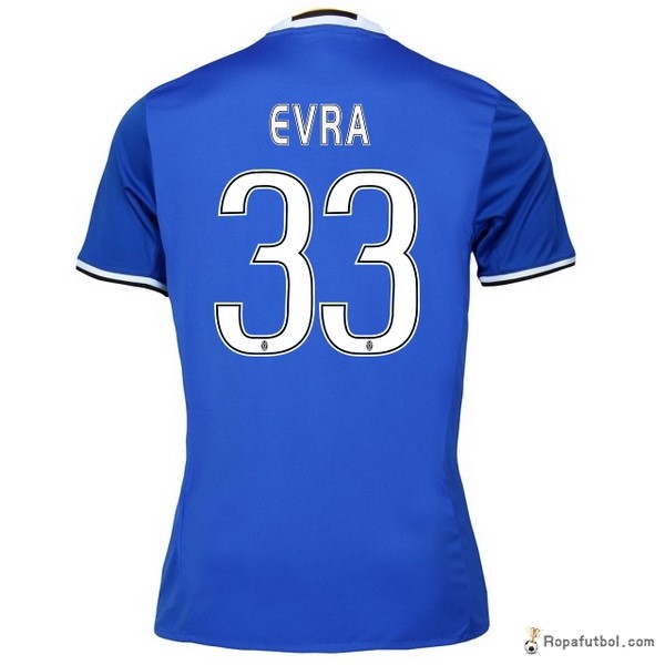 Camiseta Juventus Replica Segunda Ropa Evra 2016/17 Azul